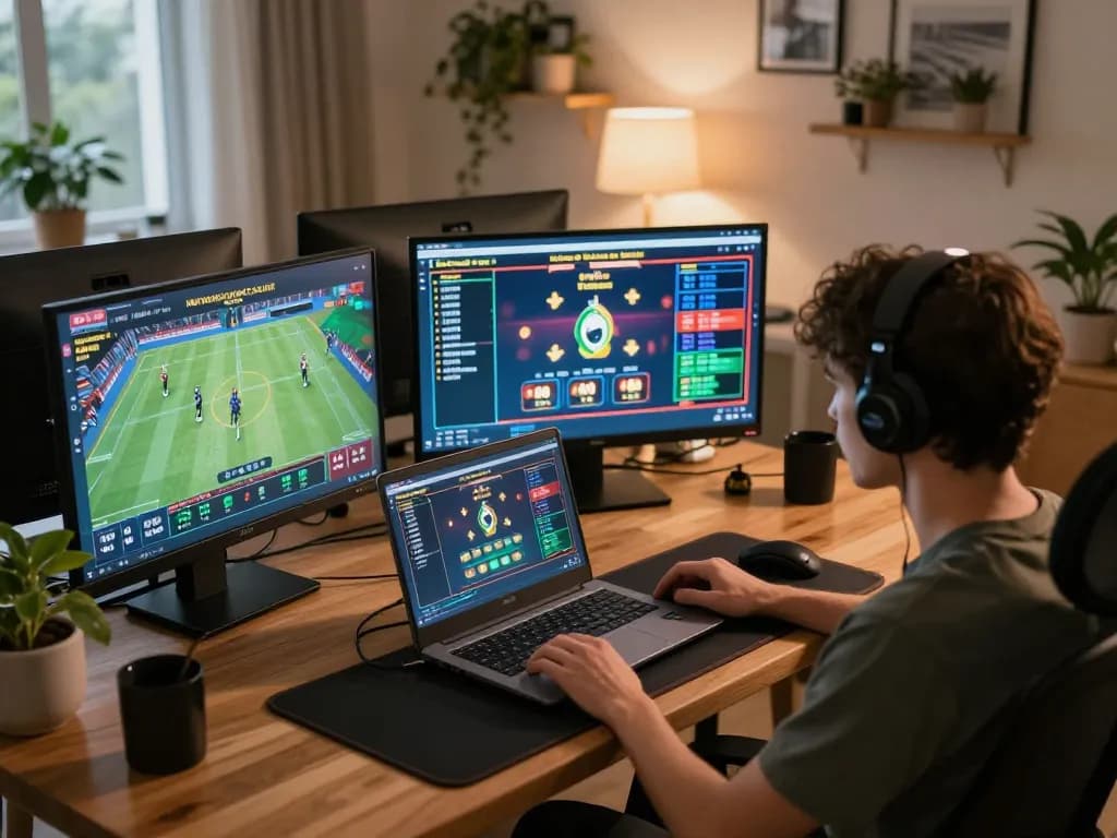 Player engaging in strategic gameplay at home with sc88 online casino environment highlighted.