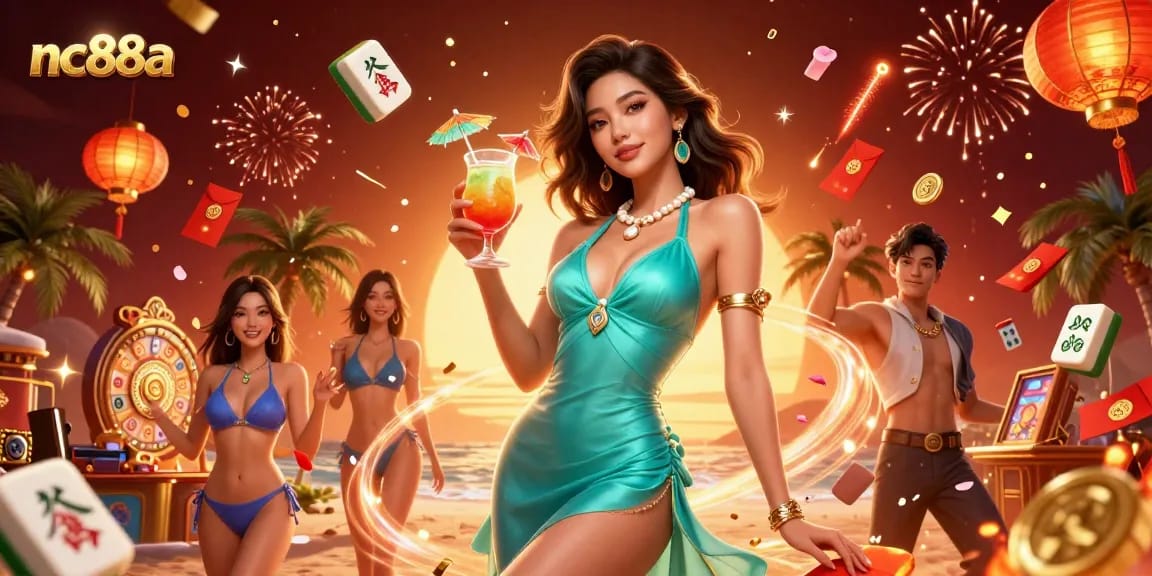 Experience vibrant casino action with nc88a featuring stunning characters and festive elements.