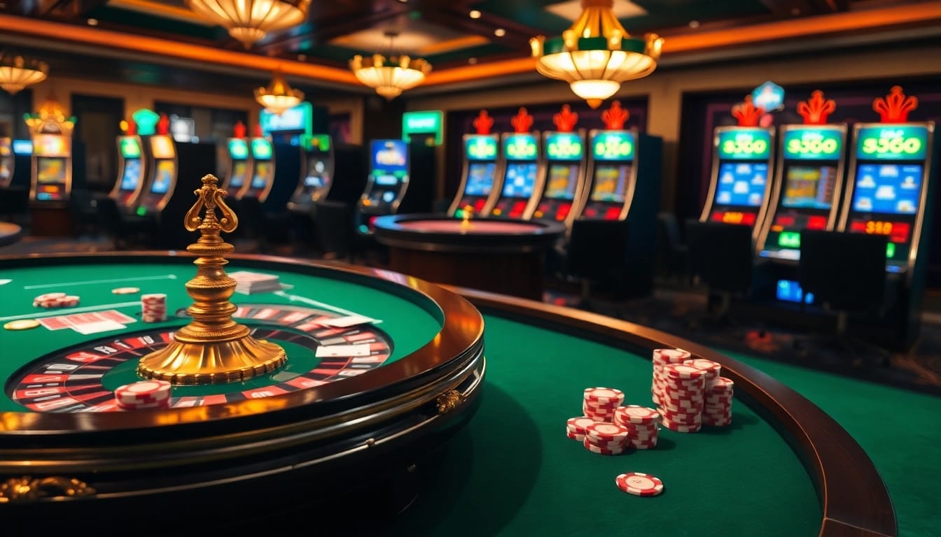 Experience thrilling gameplay at sv66 com with luxurious casino tables and vibrant poker elements.