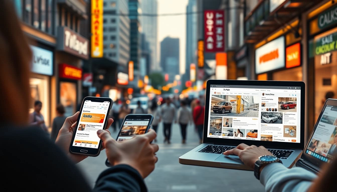 Engaging user interface of SL Ads showcasing vibrant classified ads in a digital marketplace.