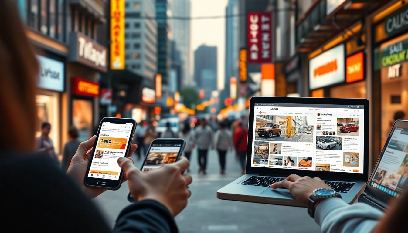 Engaging user interface of SL Ads showcasing vibrant classified ads in a digital marketplace.