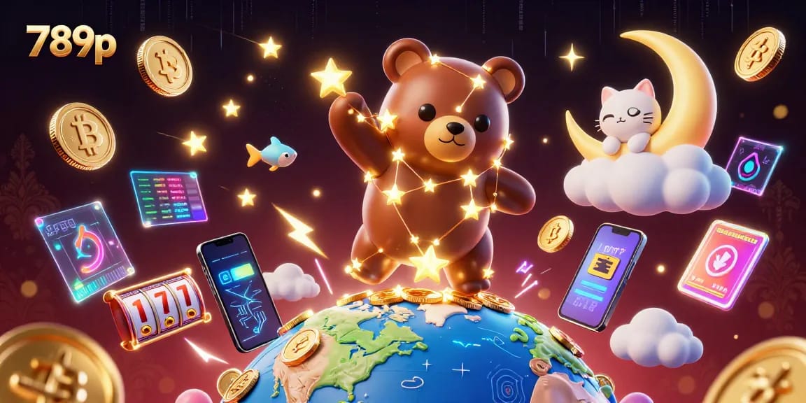 Win big with 789p in a vibrant casino scene featuring gold coins and lucky symbols.