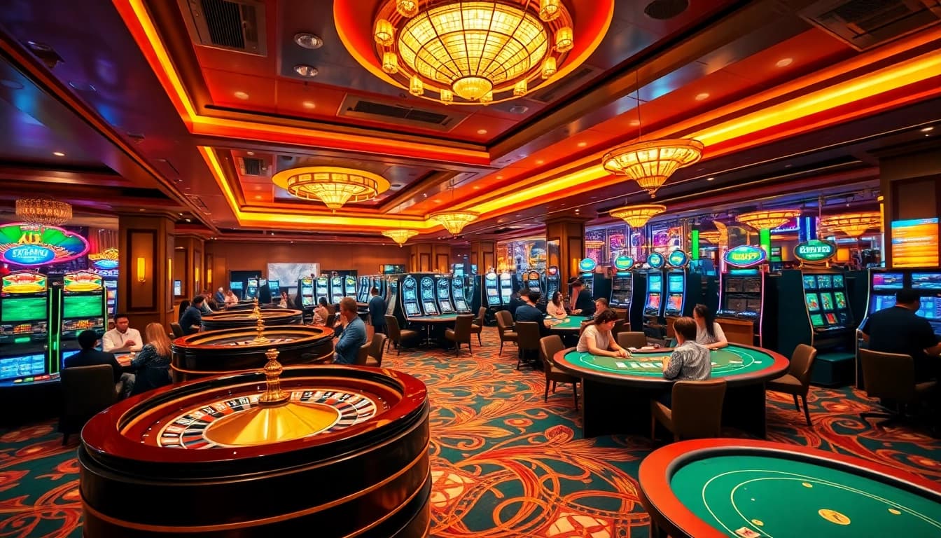 U888 players enjoying an engaging experience at luxurious casino tables, showcasing excitement.