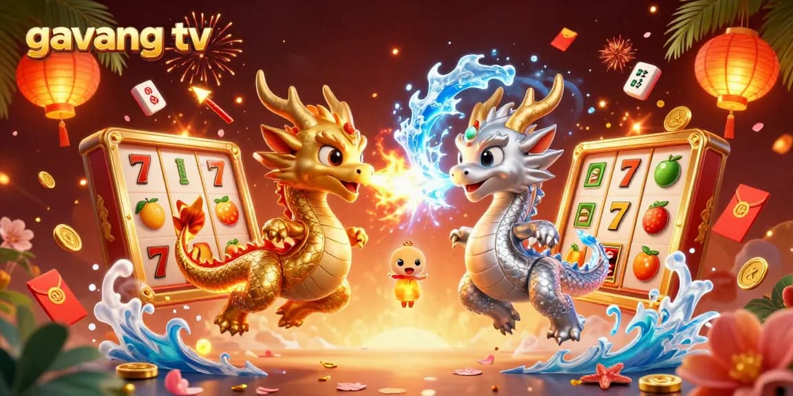 Experience thrilling slots action with gavang tv in this vibrant, detailed illustration.