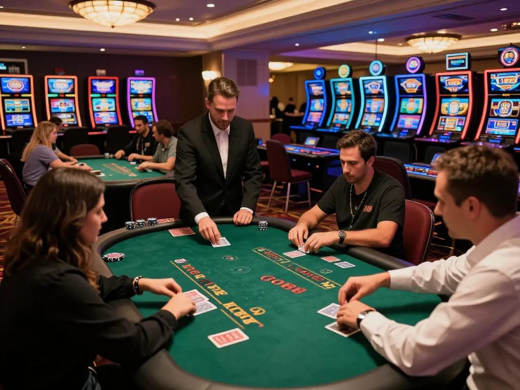 Players enjoy dynamic blackjack action at Go88 casino, showcasing the excitement of online gaming.