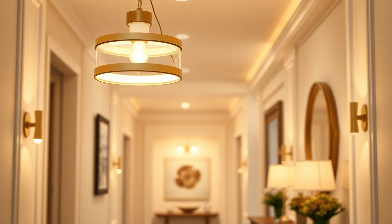Discover stunning light fixtures for hallway illuminating an elegant corridor.