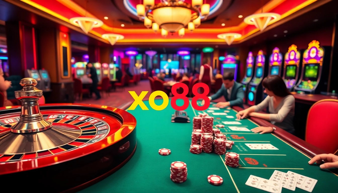 Experience the excitement at xo88 with vibrant casino games featuring roulette, poker, and slot machines.