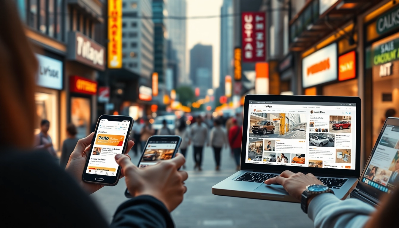 Engaging user interface of SL Ads showcasing vibrant classified ads in a digital marketplace.