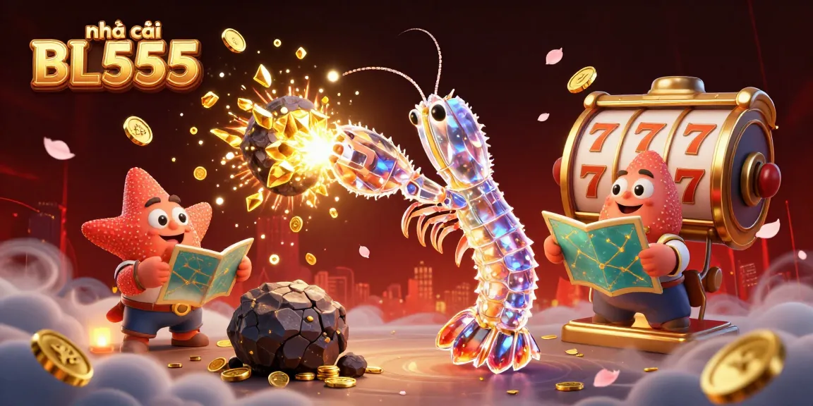 Experience thrilling gaming action with nhà cái BL555 in this vibrant casino-themed illustration.