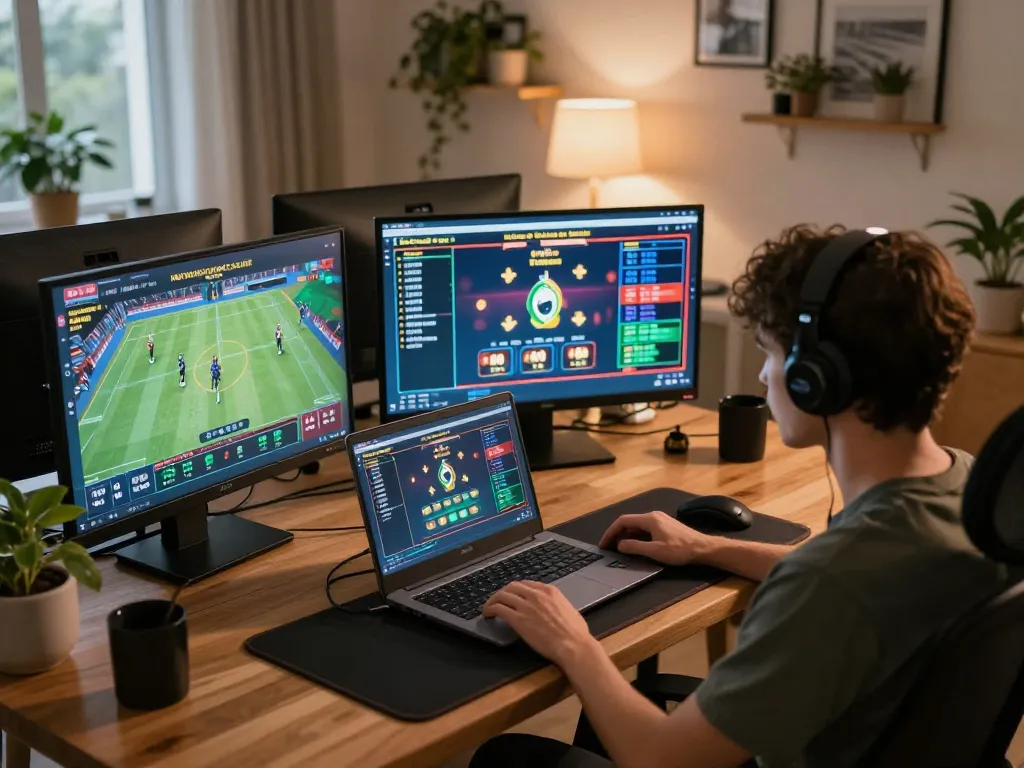 Player engaging in strategic gameplay at home with sc88 online casino environment highlighted.