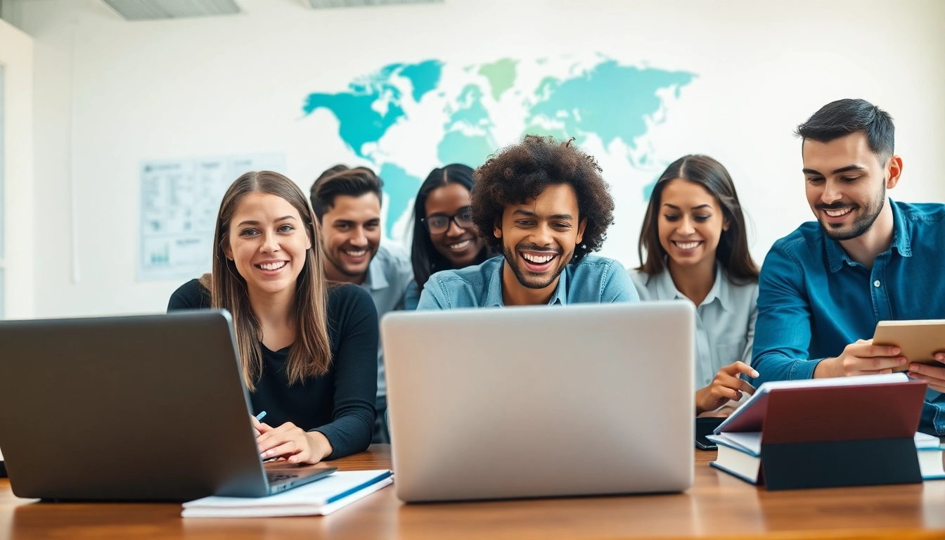 Engaged learners pursuing IT certifications without studying in a virtual classroom.