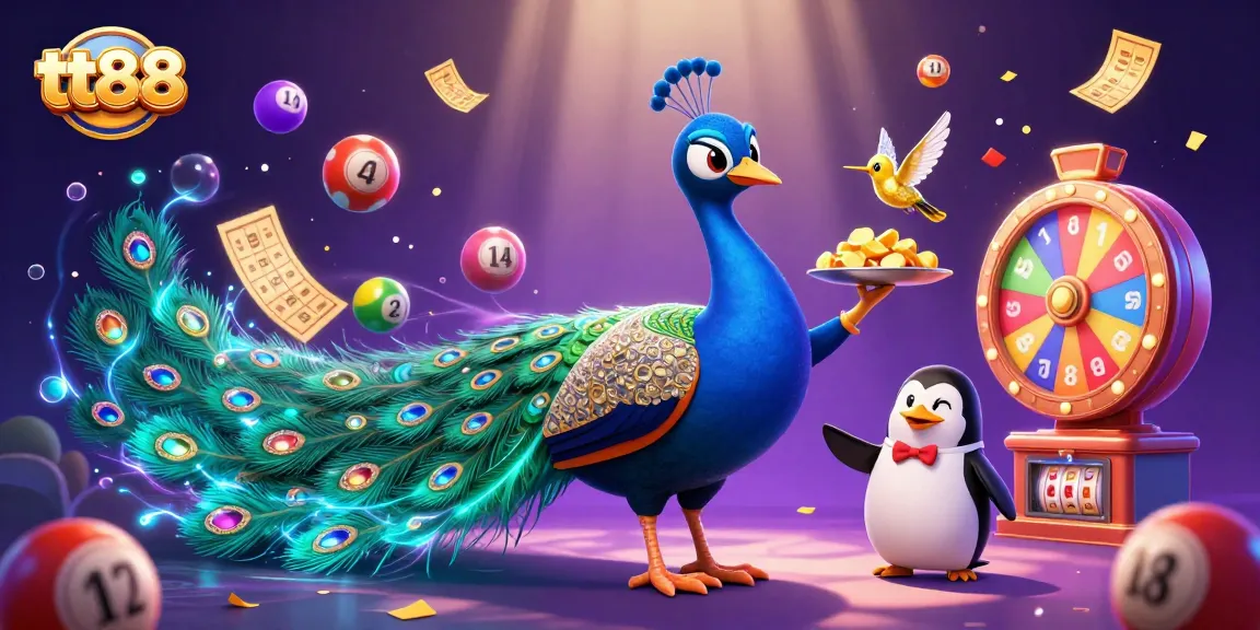 Experience the exciting tt88 casino with vibrant games and promotions in this colorful 3D illustration.