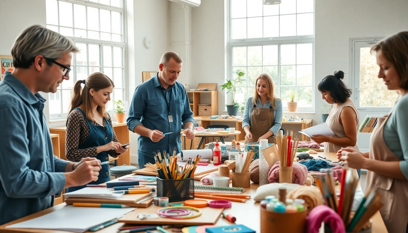 Engaged students participating in craft training programs with expert instructors.