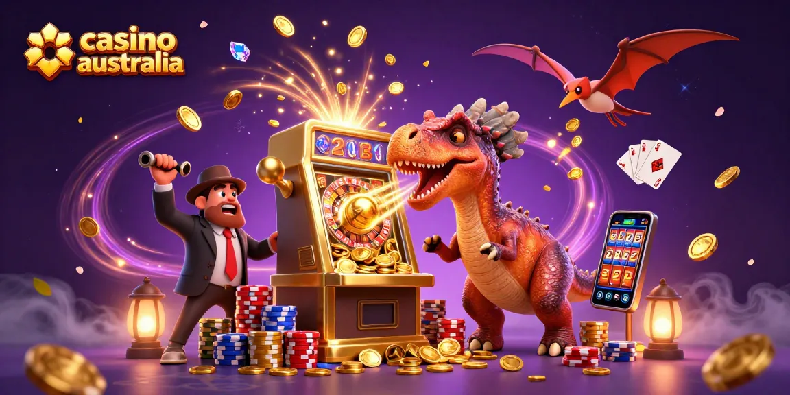 Experience the thrill at casino australia with a pachycephalosaurus hitting a jackpot!