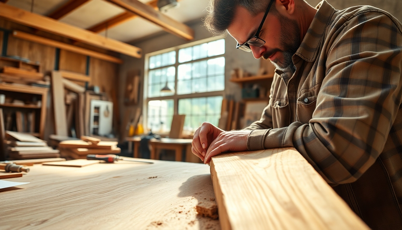 Craftsman honing skills in carpentry apprenticeship with intricate wood details.