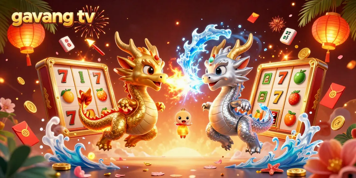 Experience thrilling slots action with gavang tv in this vibrant, detailed illustration.