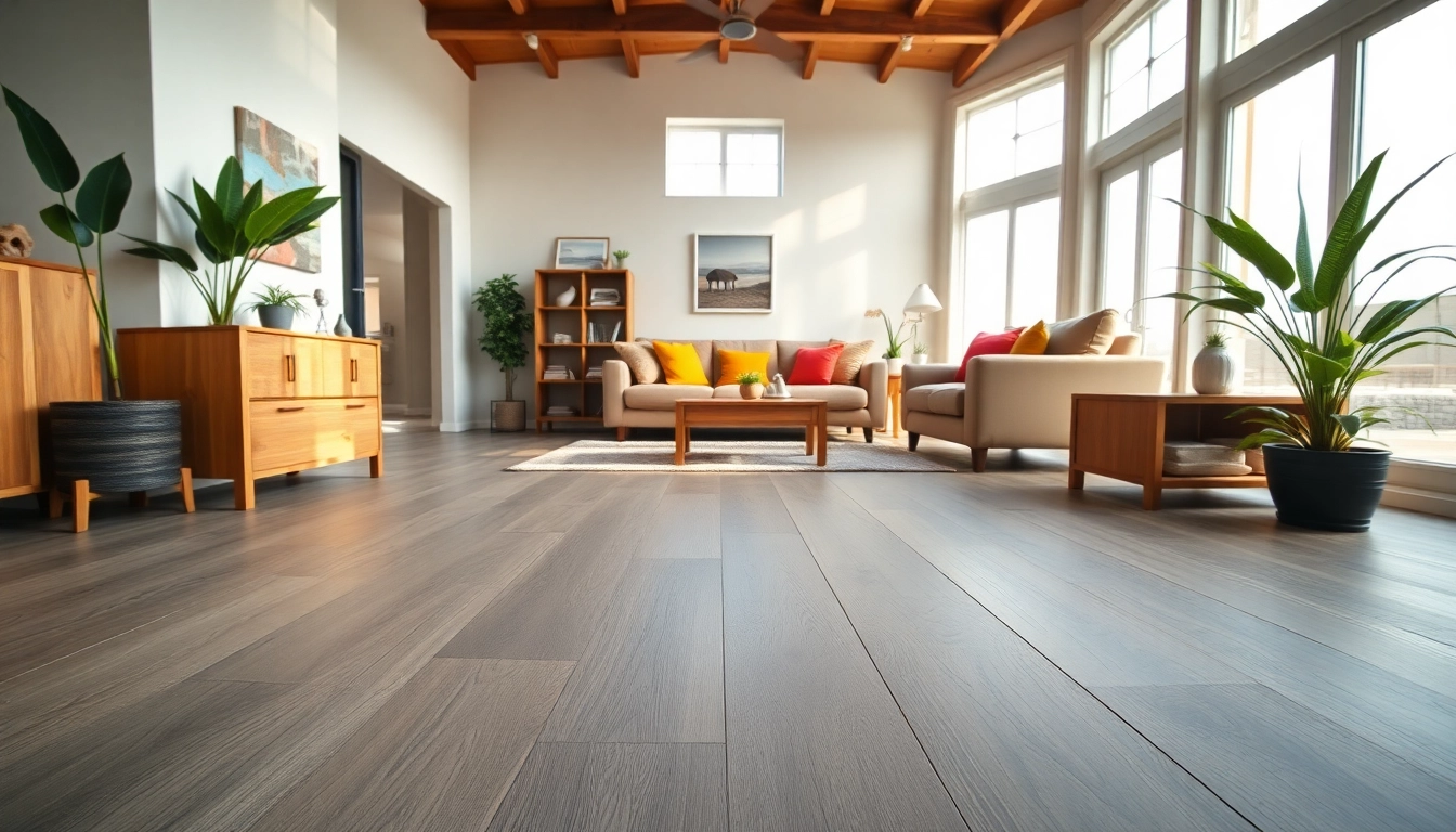 Enhance your home with vinyl plank flooring showcasing contemporary design and smooth texture.