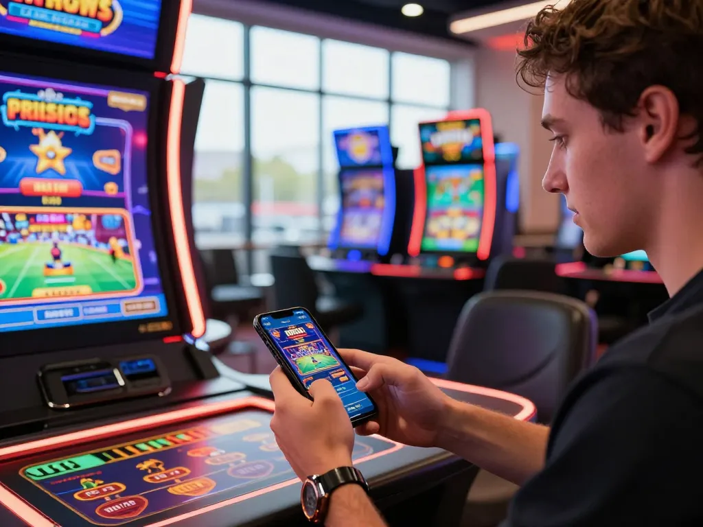 Engaging with SC88 online gaming and betting experience on mobile, showcasing vibrant casino atmosphere.