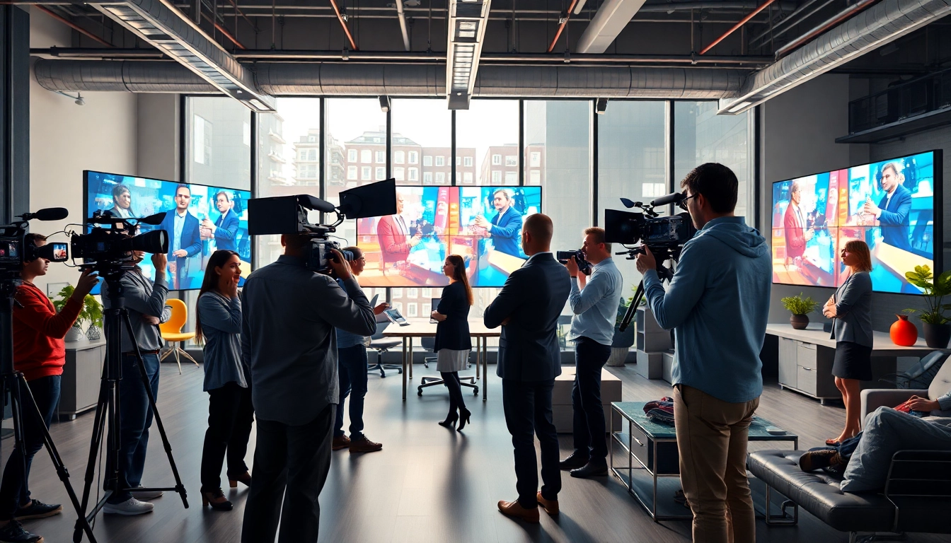 Engaging corporate video production toronto showcasing a team in a bright office environment.