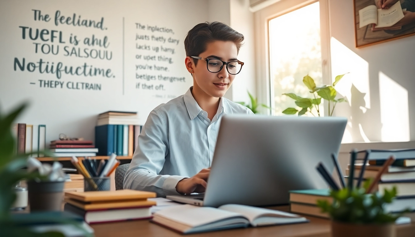 Pay someone to take TOEFL with a focused student studying in a bright workspace.