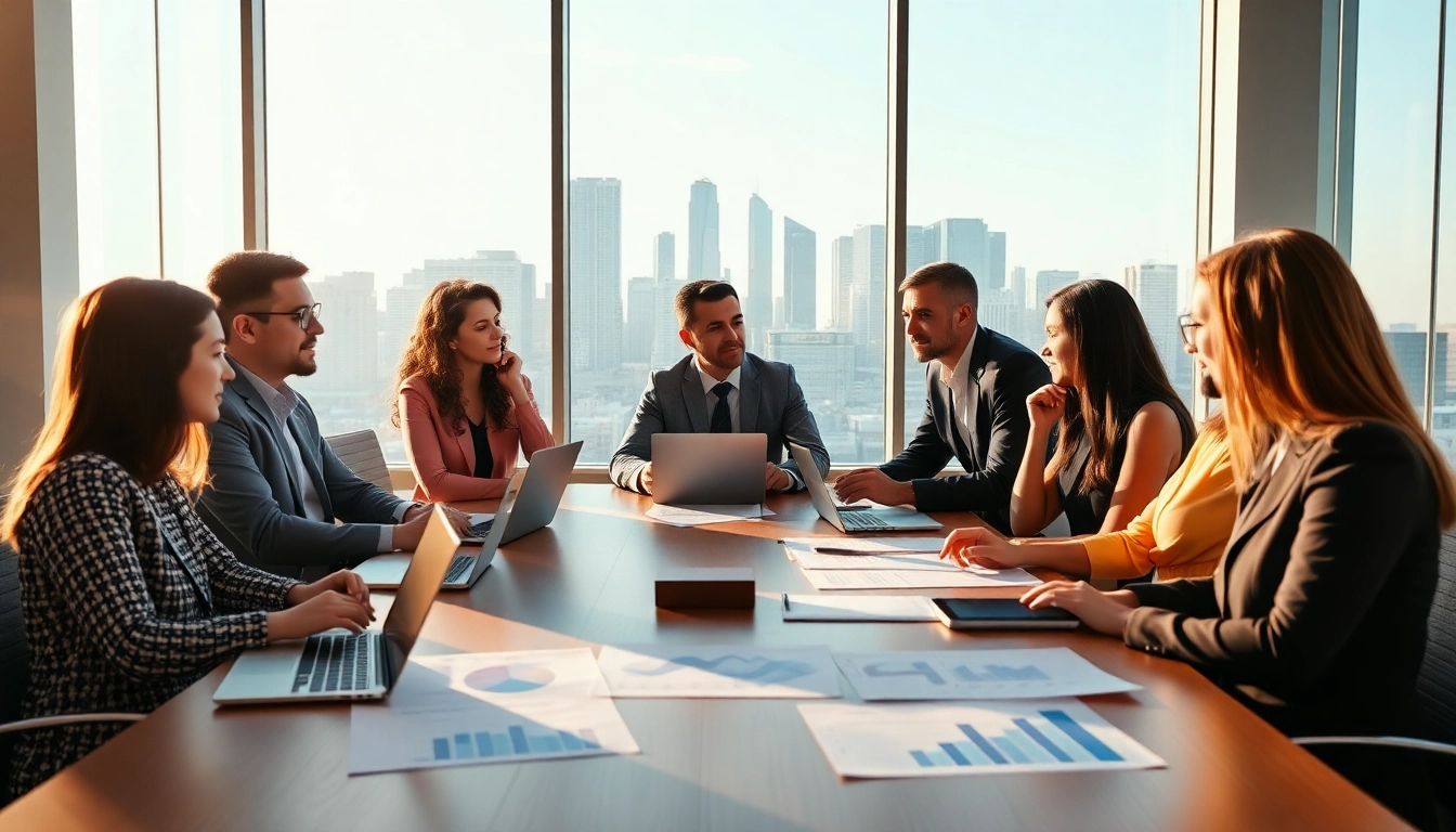 Engaged professionals discussing Acquisition Planning strategies in a modern office setting.