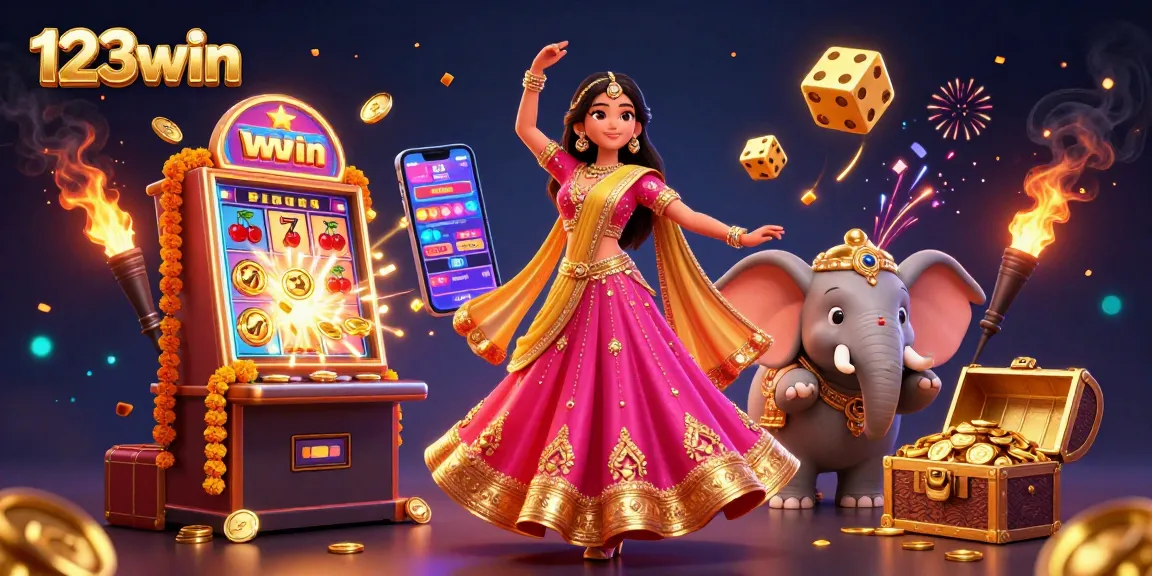 Experience the excitement of 123win with vibrant visuals and dynamic casino elements.