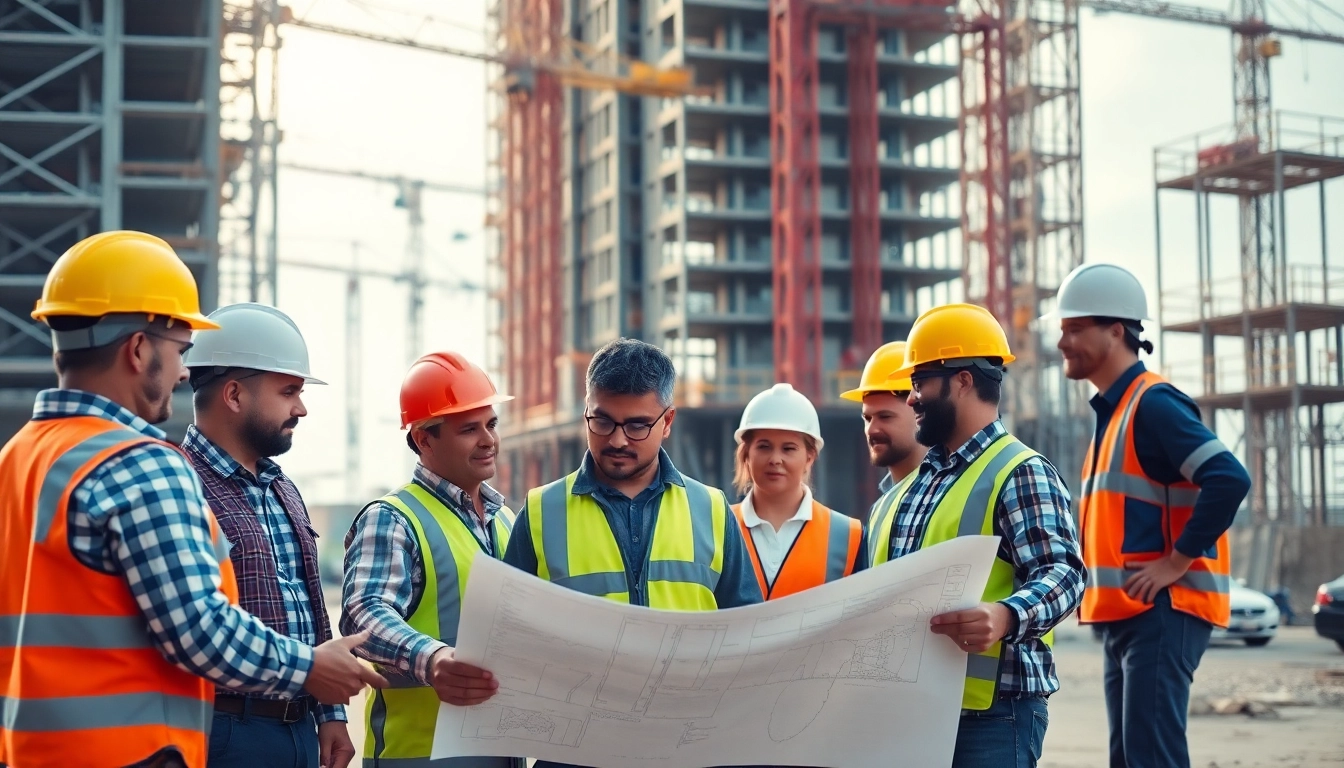 New Jersey Commercial General Contractor team collaborating on construction project