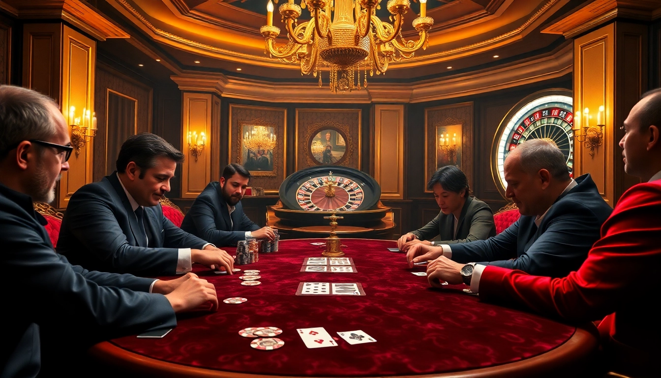 Players engaging in a high-stakes poker game at https://68vip.one/, showcasing excitement and strategy.