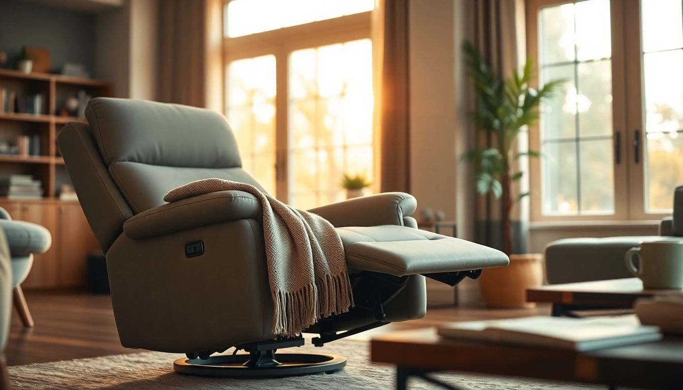 Comfortable recliner with lift positioned in a serene living room, inviting relaxation.