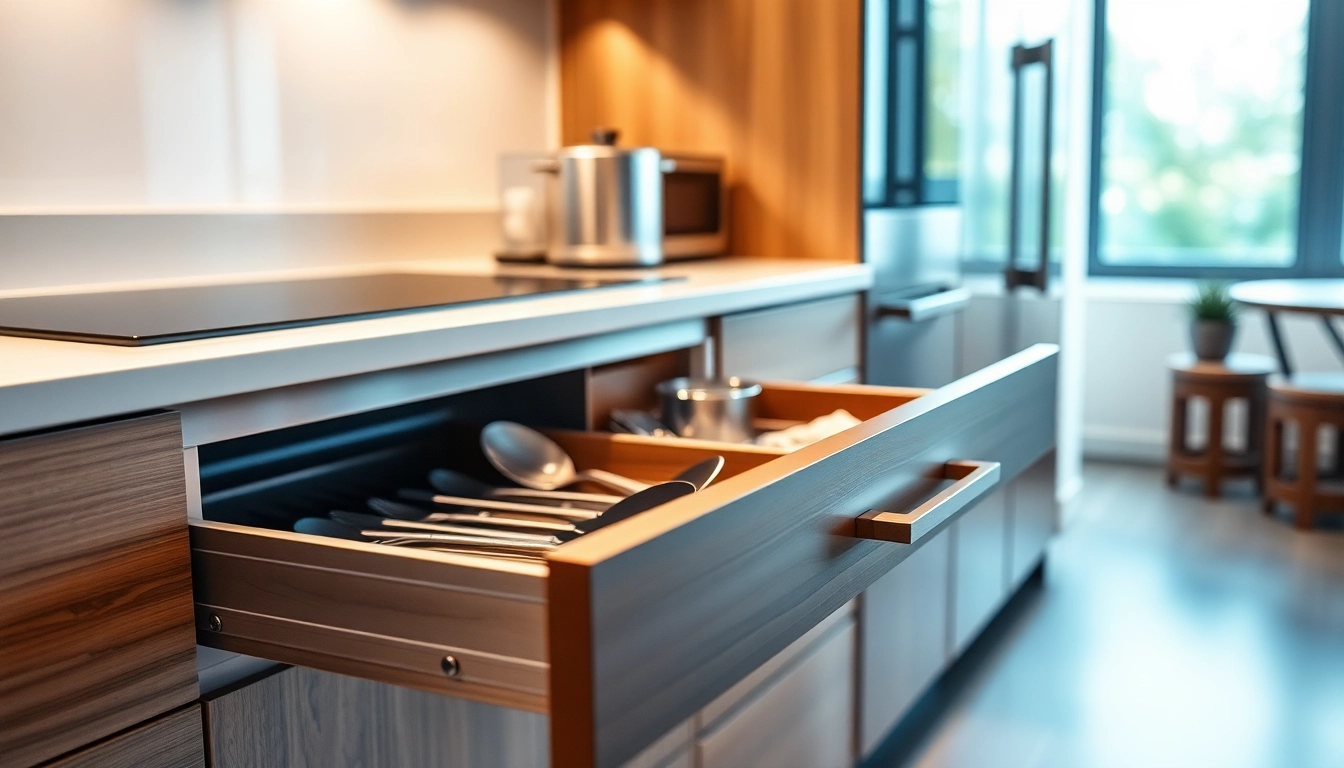 Explore the efficiency of the Double Wall Drawer System with its sleek design and organized interiors.