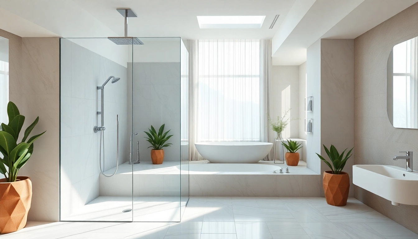 Experience the luxury of elegant showers au with modern design and serene atmosphere.