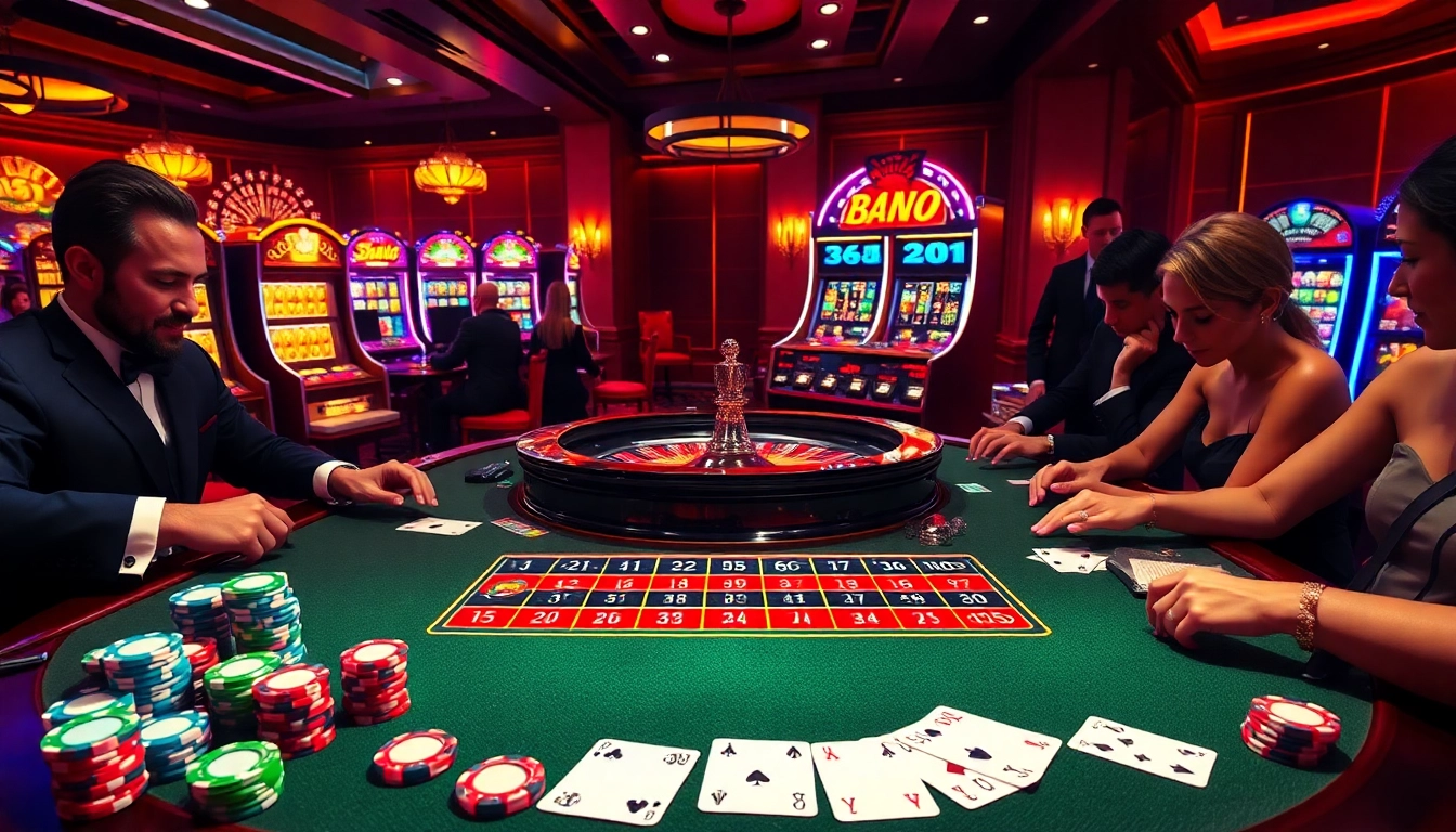 A vibrant roulette scene at UU88C.CASINO with enthusiastic players enjoying high-stakes gaming.