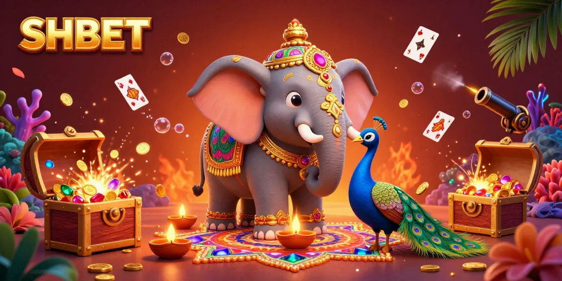 Experience thrilling gameplay with SHBET, showcasing vibrant casino elements and rich 3D illustrations.